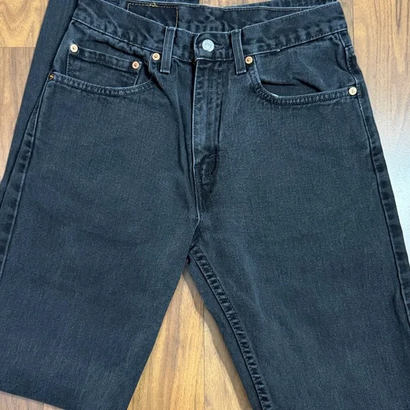 Vintage Levi's 505 Regular Fit Charcoal Straight Jeans Size W31 L34 - Picture 6 of 13